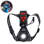 GloboStar® 79072 Φορητός Φακός Ασφαλείας Στήθους & Πλάτης για Ποδηλάτες & Runners με Φωτεινή Σήμανση LED XRE Q5 5W 600lm 200° - Ενσωματωμένη Μπαταρία 2000mAh DC 5V Επαναφορτιζόμενος με Καλώδιο Τροφοδοσίας USB 2.0 3 Modes Αδιάβροχος IP66 Ψυχρό Λευκό 6000K - Image 2