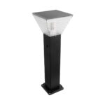GLOBOSTAR® VEGGIE 90549 Φωτιστικό Κολωνάκι Κήπου με Ντουί 1 x E27 60° AC 220-240V Αδιάβροχο IP65 - Μαύρο - Μ20 x Π20 x Υ60cm - 2 Χρόνια Εγγύηση - Image 2