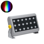 GLOBOSTAR® FLOODHENA 90642 Προβολέας Σποτ Wall Washer LED 36W 2880lm 30° DC 24V Αδιάβροχο IP65 Πολύχρωμο RGB Dimmable DMX512 - Bridgelux SMD Chip - Γκρι Ανθρακί - Μ30 x Π6 x Υ17cm - 3 Χρόνια Εγγύηση - Image 2
