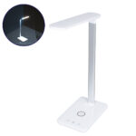 GLOBOSTAR® ONO 76532 Μοντέρνο Επιτραπέζιο Φωτιστικό Γραφείου με Ασύρματη Φόρτιση 10W 2A LED 3.5W 350lm 90° DC 5V με USB-C IP20 Ρυθμιζόμενο Λευκό CCT με Αφή 2700K/4500K/6000K Dimmable - Sanan SMD Chip - Λευκό - Μ18 x Π12 x Υ36cm - 2 Χρόνια Εγγύηση - Image 2