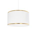 GLOBOSTAR® LOFTY 204-0091 Μοντέρνο Κρεμαστό Φωτιστικό Οροφής με Ντουί 1 x E27 AC 220-240V IP20 - Λευκό - Μ37 x Π37 x Υ21cm - Image 2