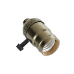GLOBOSTAR® LAMPHOLDER 78964 Ντουί E27 με Διακόπτη On/Off IP20 Μπρούτζινο - Μ5.5 x Π3.6 x Υ7cm - Image 2