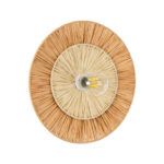 GLOBOSTAR® COLOMBO 02278 Boho Φωτιστικό Τοίχου - Απλίκα με Ντουί 1 x E27 AC 220-240V IP20 - Μπεζ - Μ40 x Π40 x Υ9cm - Image 2