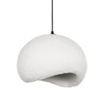 GLOBOSTAR® STONE 204-0176 Μοντέρνο Κρεμαστό Φωτιστικό Οροφής με Ντουί 1 x E27 AC 220-240V IP20 - Λευκό - Μ31.5 x Π35 x Υ26cm - Image 2