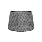 GloboStar® COVER 203-0262 Μοντέρνο Φωτιστικό Καπέλο Γκρί Διάτρητο Ύφασμα για Ντουί E27- Μ38 x Π38 x Υ24cm - Image 2