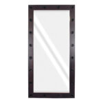 GloboStar® MAKEUP MIRROR-160x80-2 Μοντέρνος Καθρέπτης Μακιγιάζ με Πλαίσιο Φυσικού Ξύλου με Διακόπτη On/Off 20 x E27 AC220-240V - Μ80 x Π7 x Υ160cm - Καφέ Wenge - Image 4