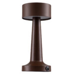 GloboStar® BELLA 76507 Επαναφορτιζόμενο Επιτραπέζιο Φωτιστικό Πορτατίφ LED 1.5W 105lm 120° DC 5V IP44 Θερμό Λευκό 2700K Dimmable Καφέ Αλουμίνιο - Μ9 x Π9 x Υ21cm - 2 Xρόνια Εγγύηση - Image 2