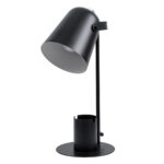 GLOBOSTAR® PENCASE 61563 Μοντέρνο Επιτραπέζιο Φωτιστικό Πορτατίφ με Ντουί 1 x E27 AC 220-240V IP20 - Μαύρο - Μ12 x Π15 x Υ38cm - Image 2