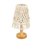 GLOBOSTAR® RWANDA 36210 Boho Επιτραπέζιο Φωτιστικό Πορτατίφ με Ντουί 1 x E27 AC 220-240V IP20 - Μπεζ & Καφέ - Μ15 x Π15 x Υ30cm - Image 2