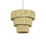 GLOBOSTAR® COROIN 205-0034 Boho Κρεμαστό Φωτιστικό Οροφής με Ντουί 1 x E27 AC 220-240V IP20 - Μπεζ - M40 x Π40 x Υ35cm - Image 2