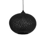 GLOBOSTAR® SOLEI 205-0005 Boho Κρεμαστό Φωτιστικό Οροφής με Ντουί 1 x E27 AC 220-240V IP20 - Μαύρο - M30 x Π30 x Υ35cm - Image 2