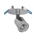 GLOBOSTAR® SARA 999-0059 Χωνευτό Φωτιστικό Οροφής με Ντουί 1 x E27 AC 220-240V IP20 - Ασημί - Μ8 x Π8 x Υ11cm / Q5.5cm