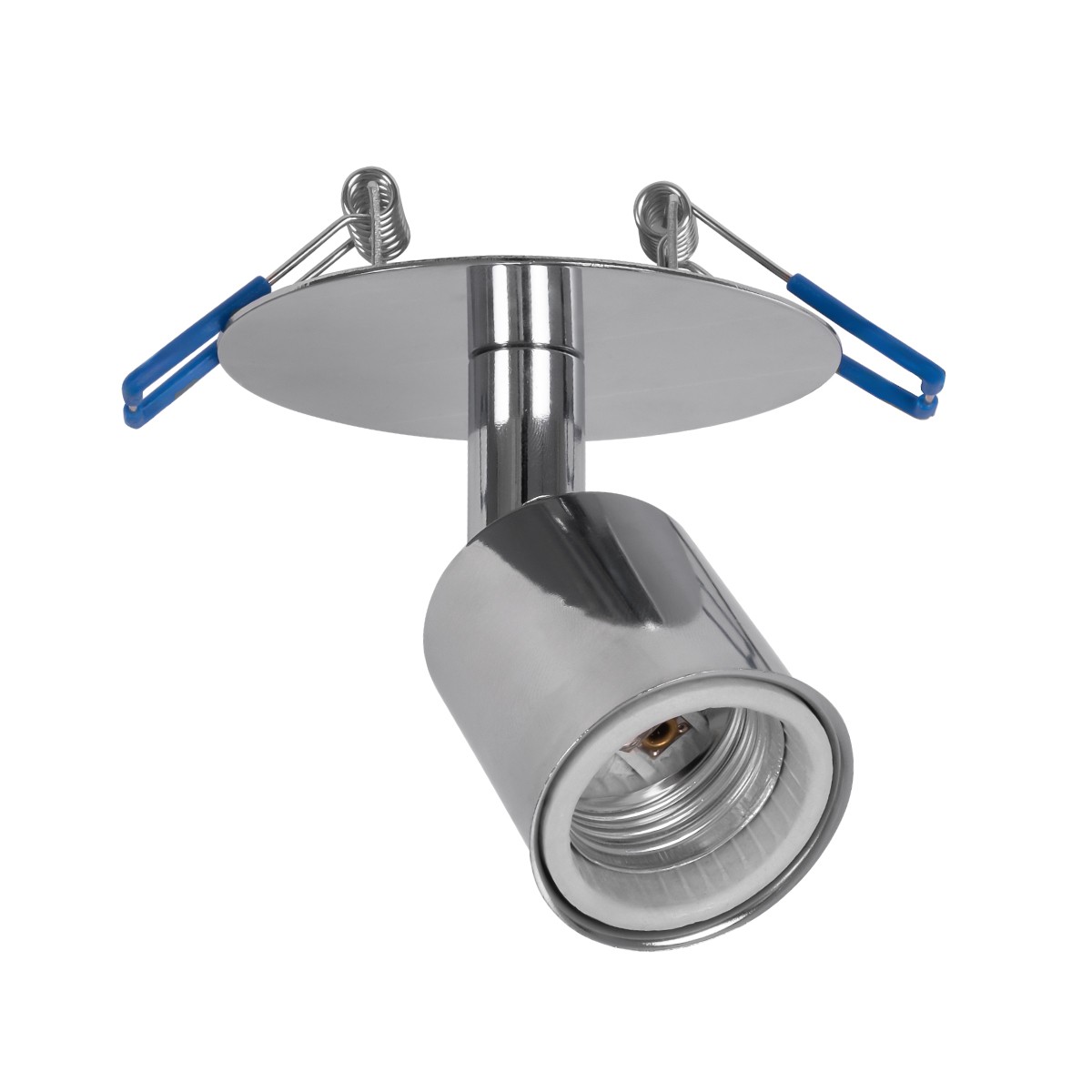 46a1f3_999_0059_0 GLOBOSTAR® SARA 999-0059 Χωνευτό Φωτιστικό Οροφής με Ντουί 1 x E27 AC 220-240V IP20 - Ασημί - Μ8 x Π8 x Υ11cm / Q5.5cm - Image 1