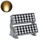 GloboStar® FLOOD-ZENA 90220 Προβολέας Wall Washer για Φωτισμό Κτιρίων LED 120W 10800lm 3° DC 24V Αδιάβροχο IP65 L38 x W30.5 x H24cm Θερμό Λευκό 2700K - Ασημί - 3 Years Warranty - Image 2