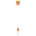 GLOBOSTAR® CABLITO 61554 Μοντέρνο Κρεμαστό Φωτιστικό Οροφής με Ντουί 1 x E27 AC 220-240V IP20 - Πορτοκαλί - Μ4 x Π4 x Υ110cm - Image 2