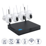 GloboStar® 86039 Ασύρματο Καταγραφικό με 4 x Camera 2MP 1080P WiFi  360° Μοιρών - Αδιάβροχο IP66 - Νυχτερινή Όραση με LED IR - Διπλή Κατέυθυνση Ομιλίας - Ανιχνευτή Κίνησης - Νυχτερινή Λήψη - Λευκό - Image 2