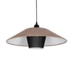 GLOBOSTAR® STORM 203-0294 Μοντέρνο Κρεμαστό Φωτιστικό Οροφής με Ντουί 1 x E27 AC 220-240V IP20 - Μαύρο &  Μπεζ - Μ50 x Π50 x Υ24cm