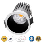 GLOBOSTAR® MICRO-B 60241 Χωνευτό Downlight Σποτ LED 7W 875lm 38° AC 220-240V IP20 Θερμό Λευκό 2700K - Bridgelux COB Chip & TÜV SÜD Driver - Λευκό & Μαύρο Ματ - Μ6 x Π6 x Υ7.8cm / Q5cm - 5 Χρόνια Εγγύηση - Image 2