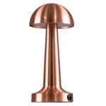 GloboStar® COCO 76511 Επαναφορτιζόμενο Επιτραπέζιο Φωτιστικό Πορτατίφ LED 1.5W 105lm 120° DC 5V IP44 Θερμό Λευκό 2700K Dimmable Χάλκινο Αλουμίνιο - Μ10 x Π10 x Υ22cm - 2 Xρόνια Εγγύηση - Image 2