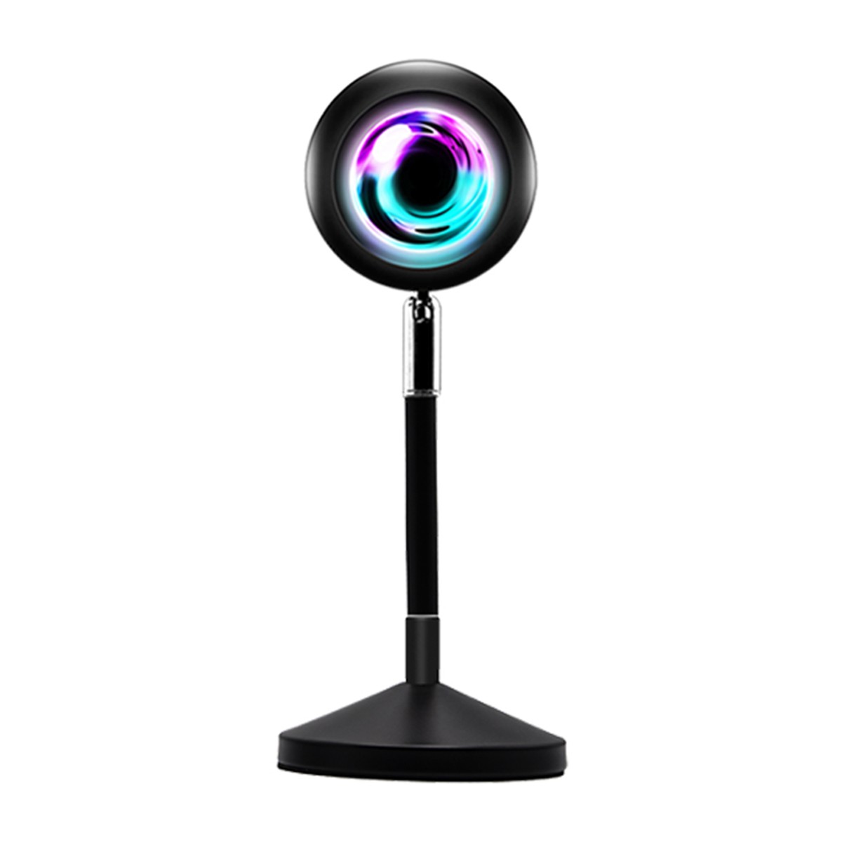 49c81f_glb_106_0022_1 GLOBOSTAR® SUNSET GLB-106-0022 Επιτραπέζιο Φωτιστικό Πορτατίφ Προτζέκτορας Sunset με RF Ασύρματο Χειριστήριο & Λειτουργία μέσω WiFi APP LED 6W 360lm 60° AC 220-240V IP20 Πολύχρωμο RGB Dimmable - Sanan SMD Chip - Μαύρο - Μ10 x Π10 x Υ27cm - 2 Χρόνια Εγγύηση - Image 1