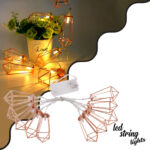 79803 Διακοσμητική Γιρλάντα Bronze Cone 1.5 Μέτρα με Διακόπτη On/Off - 10 LED 1W με Μπαταρίες 2xAA & Διάφανο Καλώδιο IP20 Θερμό Λευκό 2700K Μ1.5m - Image 2