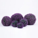 GloboStar® 78522 Artificial - Συνθετικό Τεχνητό Διακοσμητικό Φυτό Θάμνος Πυξάρι Πράσινο - Μωβ Φ46cm - Image 3