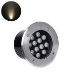 GLOBOSTAR® UNDERGROUNDTINA 90667 Χωνευτό Αρχιτεκτονικο Φωτιστικό Σποτ Δαπέδου LED 12W 1320lm 30° DC 24V Αδιάβροχο IP68 Θερμό Λευκό 2700K Dimmable - Bridgelux SMD Chip - Ανοξείδωτο Ατσάλι SS304 - Μ16 x Π16 x Υ9cm / Q14cm - 3 Χρόνια Εγγύηση - Image 2