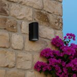 kelvo® MURANO KLV-101-0015 Φωτιστικό Τοίχου / Απλίκα για 2 Λάμπες MR16 με Ντουί GU10 AC 220-240V Αδιάβροχο IP65 - Μαύρο Ματ - Μ8 x Π8 x Υ15cm - Image 2