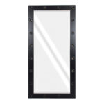 GloboStar® MAKEUP MIRROR-160x80-5 Μοντέρνος Καθρέπτης Μακιγιάζ με Πλαίσιο Φυσικού Ξύλου με Διακόπτη On/Off 20 x E27 AC220-240V - Μ80 x Π7 x Υ160cm - Μαύρος Έβενος - Image 4