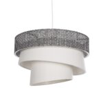 GLOBOSTAR® SIERA 203-0170 Μοντέρνο Κρεμαστό Φωτιστικό Οροφής με Ντουί 1 x E27 AC 220-240V IP20 - Μαύρο & Λευκό - Μ38 x Π38 x Υ26cm - Image 2