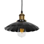 GLOBOSTAR® MARGI 999-0229 Vintage Κρεμαστό Φωτιστικό Οροφής με Ντουί 1 x E27 AC 220-240V IP20 - Μαύρο & Χρυσό - Μ26 x Π26 x Υ14cm