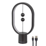 GloboStar® 76544 Επιτραπέζιο Φωτιστικό Πορτατίφ LED 15W 1500lm 360° DC 5V IP20 Θερμό Λευκό 2700K Μαύρο & Λευκό Πλαστικό - Μ14 x Π5.5 x Υ24.8cm - 2 Xρόνια Εγγύηση - Image 2