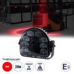 GloboStar® 85423 E9 Mark Forklift Safety Lights - Φώτα Προειδοποίησης & Διαγράμμισης Ασφαλείας για Περονοφόρα - Κλάρκ LED 24W DC 9-80V Αδιάβροχο IP67 Κόκκινο Μ14 x Π14.5 x Υ6cm - Image 2