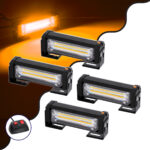 GloboStar® 85033 PRO Series ΣΕΤ 4 x Μπάρες Σήμανσης Οχήματος Οδικής Βοήθείας για Αυτοκίνητα & Φορτηγά 13 Προγραμμάτων Φωτισμού LED CREE CXB COB 36W DC 10-30V Αδιάβροχο IP65 Πορτοκαλί - Image 2