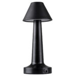 GloboStar® MOLLY 76515 Επαναφορτιζόμενο Επιτραπέζιο Φωτιστικό Πορτατίφ LED 1.5W 105lm 120° DC 5V IP44 Θερμό Λευκό 2700K Dimmable Μαύρο Αλουμίνιο - Μ10 x Π10 x Υ23cm - 2 Xρόνια Εγγύηση - Image 2