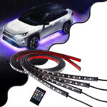 GLOBOSTAR® UNDERBODY 81841 Κιτ Διακοσμητικού Φωτισμού Αυτοκινήτου με IR Ασύρματο Χειριστήριο LED 72W 4320lm 120° DC 12V Αδιάβροχο IP65 Πολύχρωμο RGB - 2 Τεμάχια x Μ90 x Π1.3 x Υ1.3cm & 2 Τεμάχια x Μ120 x Π1.3 x Υ1.3cm - Πακέτο 4 Τεμαχίων - 1 Χρόνο Εγγύηση - Image 2