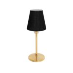 GLOBOSTAR® GLOSSY 204-0056 Μοντέρνο Επιτραπέζιο Φωτιστικό Πορτατίφ με Ντουί 1 x E14 AC 220-240V IP20 - Χρυσό & Μαύρο - Μ14 x Π14 x Υ36cm - Image 2