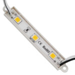 GLOBOSTAR® MODULARI 73702 Module LED 0.8W 70lm 120° DC 12V Αδιάβροχο IP66 3 x SMD5050 Chip Θερμό Λευκό 2700K Dimmable - Μ8.7 x Π1.3 x Υ0.5cm - Πακέτο 20 Τεμαχίων - 3 Χρόνια Εγγύηση - Image 2