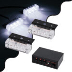 GloboStar® 85004 PRO Series ΣΕΤ 2 x Μπάρες Σήμανσης Οχήματος Ασθενοφόρου για Αυτοκίνητα & Φορτηγά 3 Προγραμμάτων Φωτισμού STROBE LED HIGH POWER 6W DC 10-30V Αδιάβροχο IP65 Ψυχρό Λευκό 6000K - Image 2