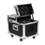 GloboStar® 51170 MERMAID Επαγγελματική Επιδαπέδια Μηχανή Double Haze Machine - Διπλού Εφέ Ομίχλης-Νέφωσης 600W AC 220V-240V DMX512 Display on Body & Ασύρματο Χειριστήριο σε Flight Case - Μαύρο - L49.5 x W38 x H45cm - Image 4
