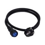GloboStar® 51172 Καλώδιο Ρεύματος 3PIN DMX512 1 Μέτρο από Female XLR σε Male Πρίζα Schuko Τερματισμένο Αδιάβροχο IP65 Μ100cm - Μαύρο - Image 3