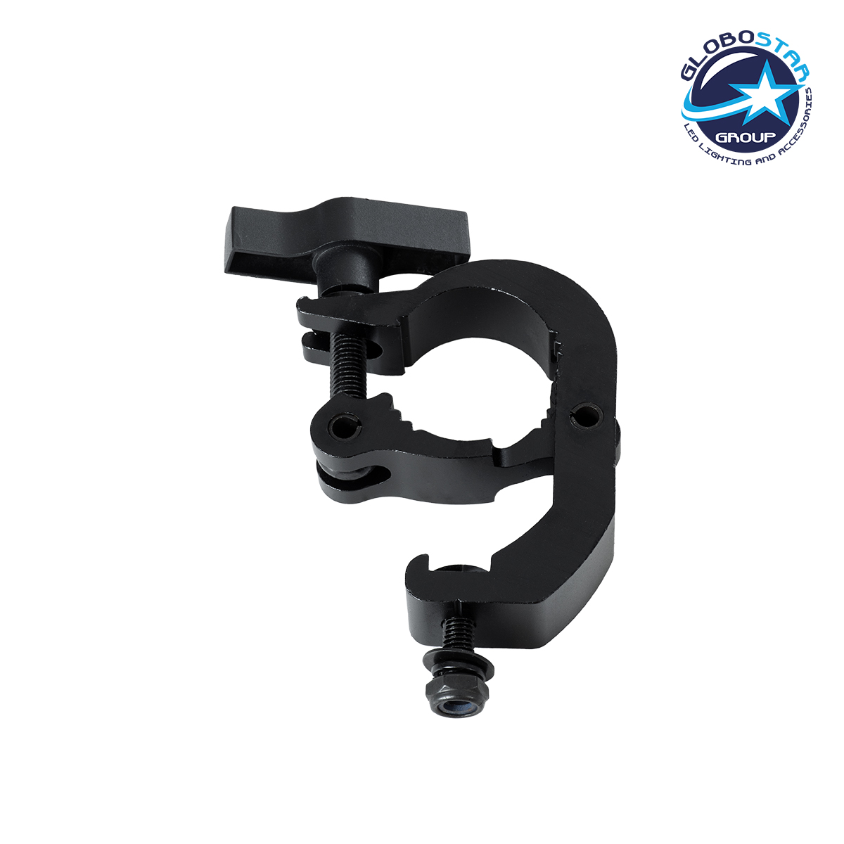 51181_1 GloboStar® CLAMPS 51181 Επαγγελματικός Γάντζος Hook Αλουμινίου Ύψηλης Αντοχής για Κρέμαση, Στήριξη & Τοποθέτηση Προϊόντων Stage σε Τράσες - Μ17 x Π12 x Υ3cm - Μαύρο - Image 1