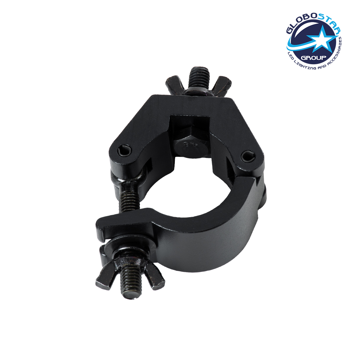 51183_1 GloboStar® CLAMPS 51183 Επαγγελματικός Γάντζος Hook Αλουμινίου Ύψηλης Αντοχής για Κρέμαση, Στήριξη & Τοποθέτηση Προϊόντων Stage σε Τράσες - Μ8 x Π5.5 x Υ3cm - Μαύρο - Image 1
