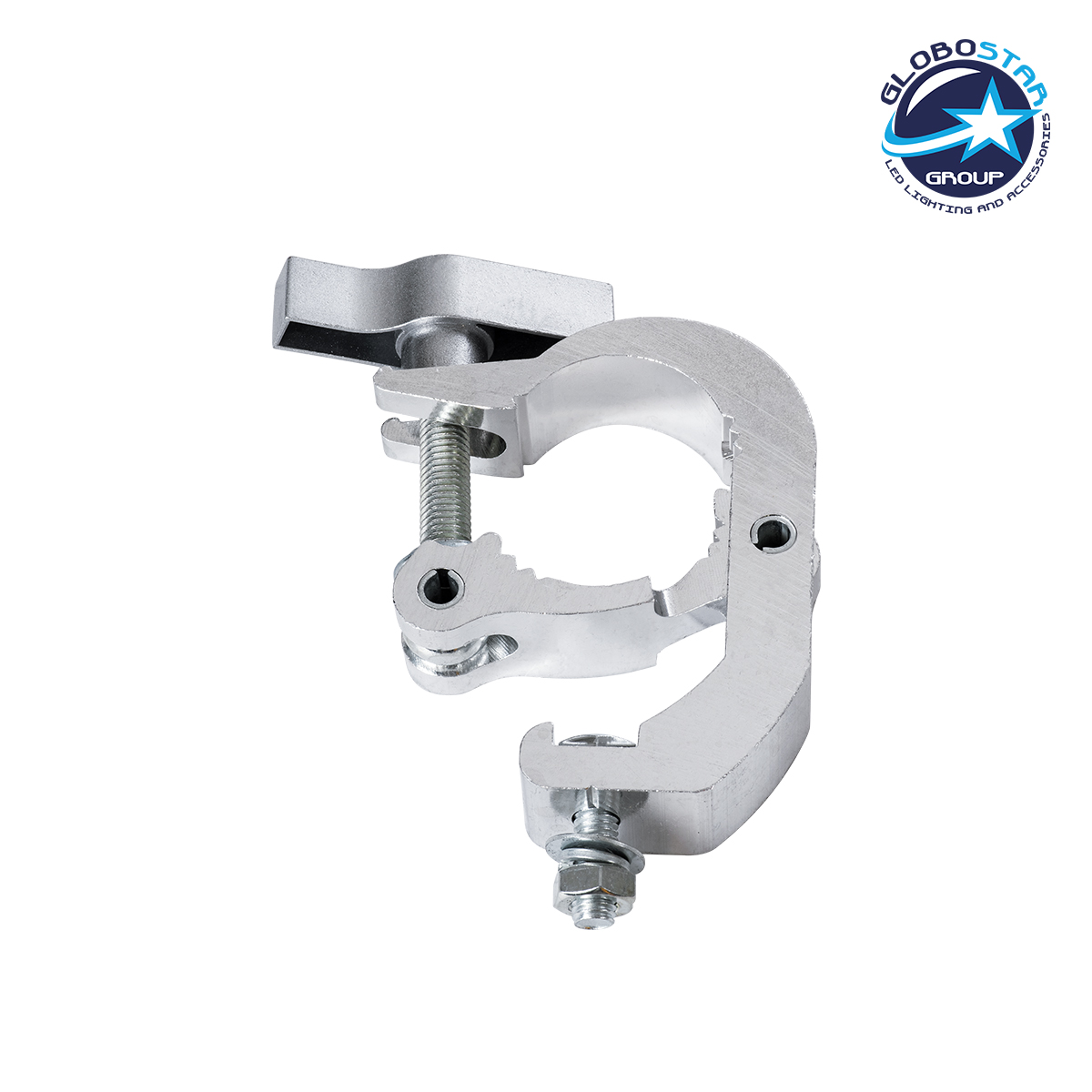 51185_1 GLOBOSTAR® CLAMPS 51185 Stage Hook Γάντζος Αλουμινίου Ύψηλης Αντοχής για Κρέμαση, Στήριξη & Τοποθέτηση Προϊόντων Stage σε Τράσες Αδιάβροχο IP65 - Νίκελ Βούρτσας - Μ17 x Π12 x Υ3cm - Image 1
