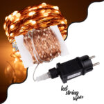 85845 Διακοσμητική Γιρλάντα 32 Μέτρα με Controller 8 Προγραμμάτων Εναλλαγών Φωτισμού - 300 LED 3.6W AC 230V με Χάλκινο Καλώδιο & Πρίζα Schuko Αδιάβροχη IP44 Θερμό Λευκό 3000K Μ32m - Image 2