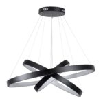 kelvo® NEMESIS KLV-101-0220-V2 Κρεμαστό Φωτιστικό Οροφής LED 120W 12000lm 180° AC 220-240V IP20 Ρυθμιζόμενο Λευκό CCT με Χειριστήριο από 2700K έως 6000K Dimmable - Lumileds SMD Chip - Μαύρο Ματ - Μ80 x Π80 x Υ80cm - 3 Χρόνια Εγγύηση - Image 3