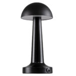 GloboStar® COCO 76509 Επαναφορτιζόμενο Επιτραπέζιο Φωτιστικό Πορτατίφ LED 1.5W 105lm 120° DC 5V IP44 Θερμό Λευκό 2700K Dimmable Μαύρο Αλουμίνιο - Μ10 x Π10 x Υ22cm - 2 Xρόνια Εγγύηση - Image 2
