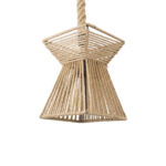 GLOBOSTAR® ROUGE 01611 Boho Κρεμαστό Φωτιστικό Οροφής με Ντουί 1 x E27 AC 220-240V IP20 - Μπεζ - Μ21 x Π21 x Y27cm - Image 2