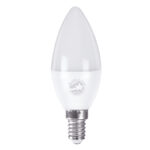 GLOBOSTAR® CANDLE 60000 Λάμπα Κεράκι E14 C37 LED 4W 400lm 260° AC 220-240V IP20 Ψυχρό Λευκό 6000K - Lumileds SMD Chip - Λευκό Γαλακτερό - Μ3.7 x Π3.7 x Υ10cm - 3 Χρόνια Εγγύηση - Image 2