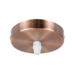 GloboStar® DIY 77504 Επιτοίχια Στρογγυλή Ροζέτα - Βάση για 1 Κρεμαστό Φωτιστικό - Φ10 x Υ2cm - Χάλκινο - Μεταλλικό - 5 Χρόνια Εγγύηση - Image 2